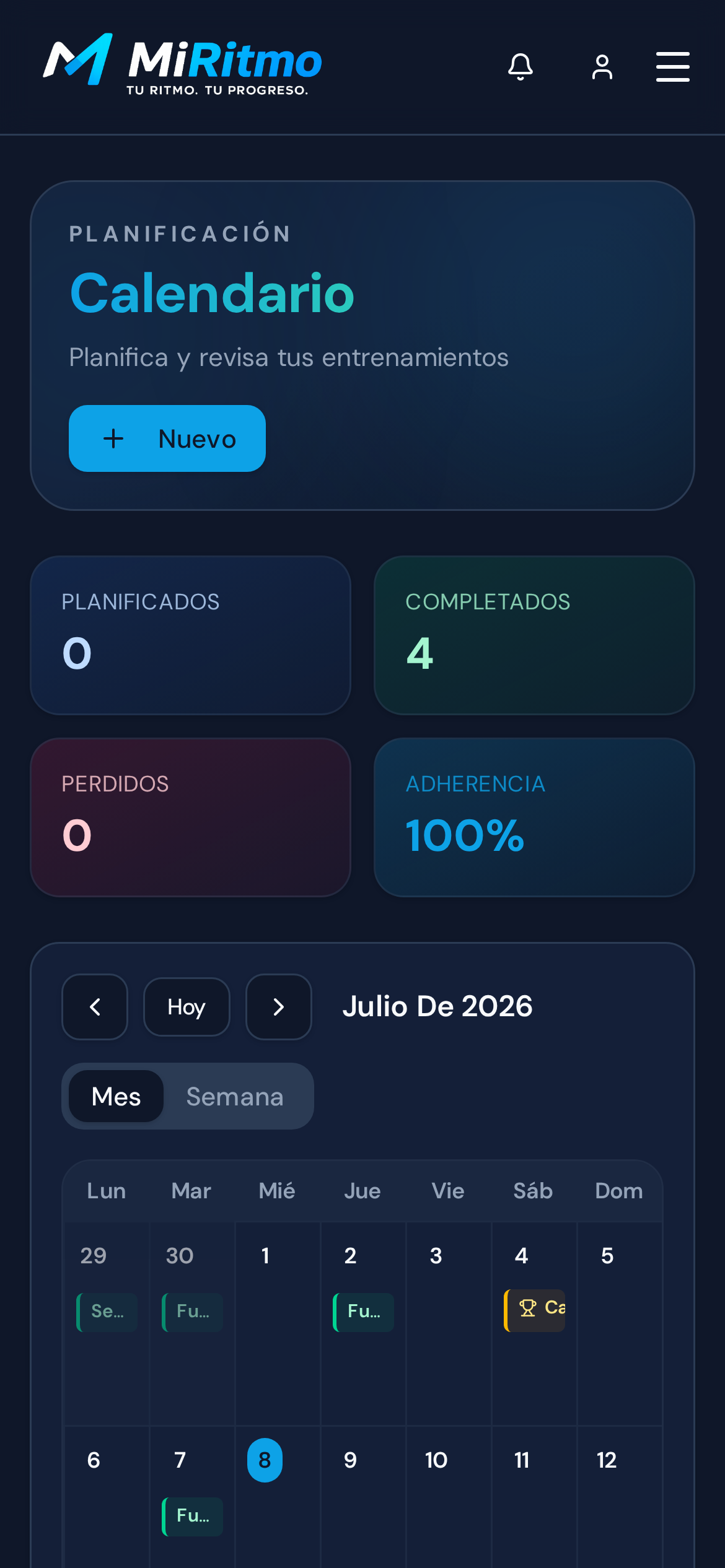 Planificación en el móvil