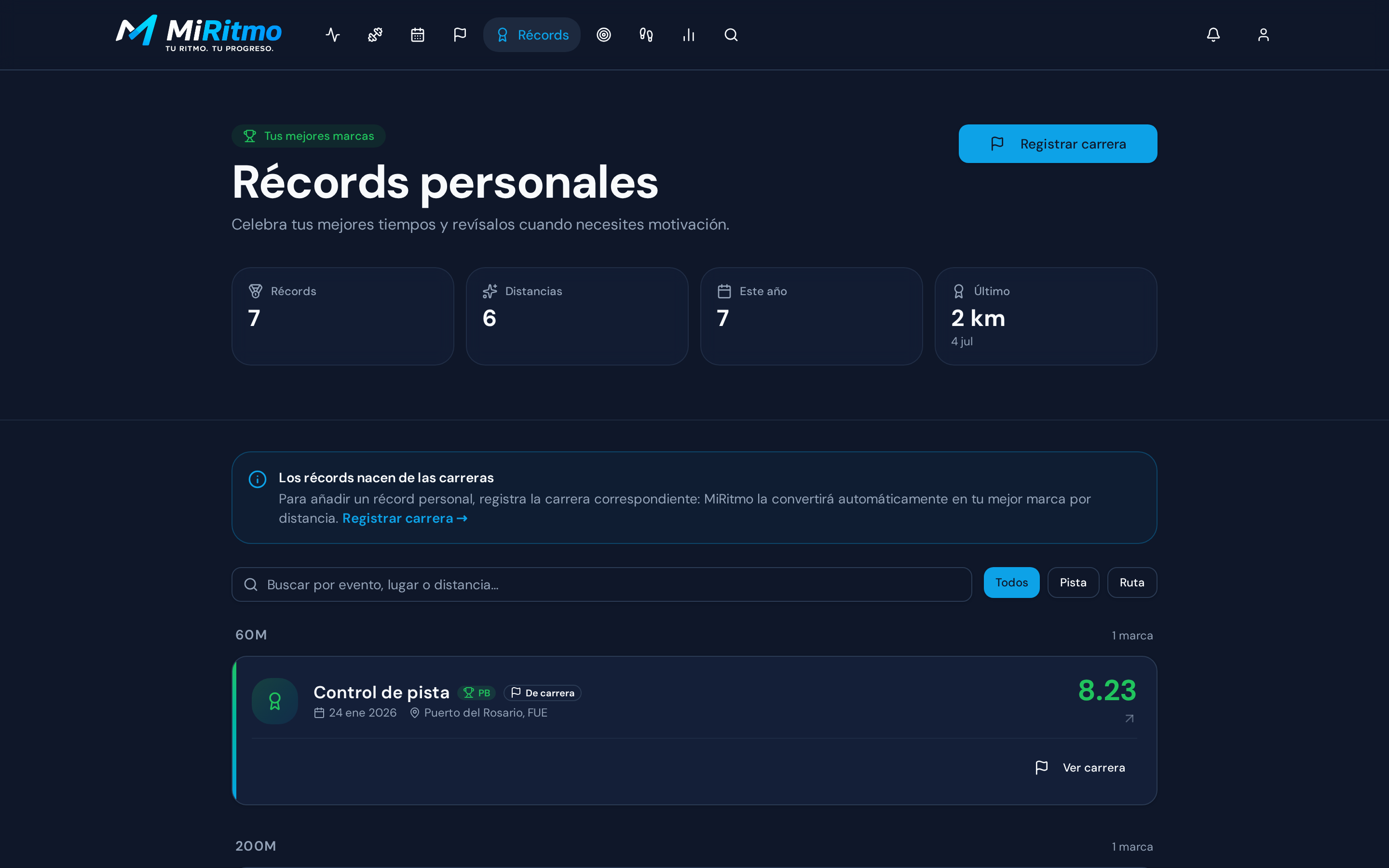 Récords personales