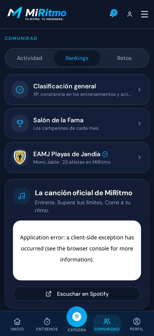 Comunidad MiRitmo en el móvil