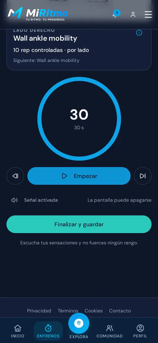 Reproductor de movilidad guiada con temporizador