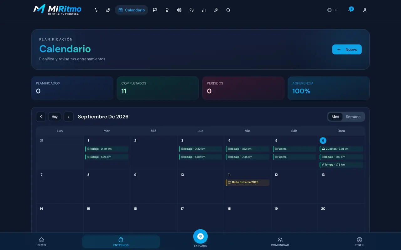 Planificador semanal en el ordenador