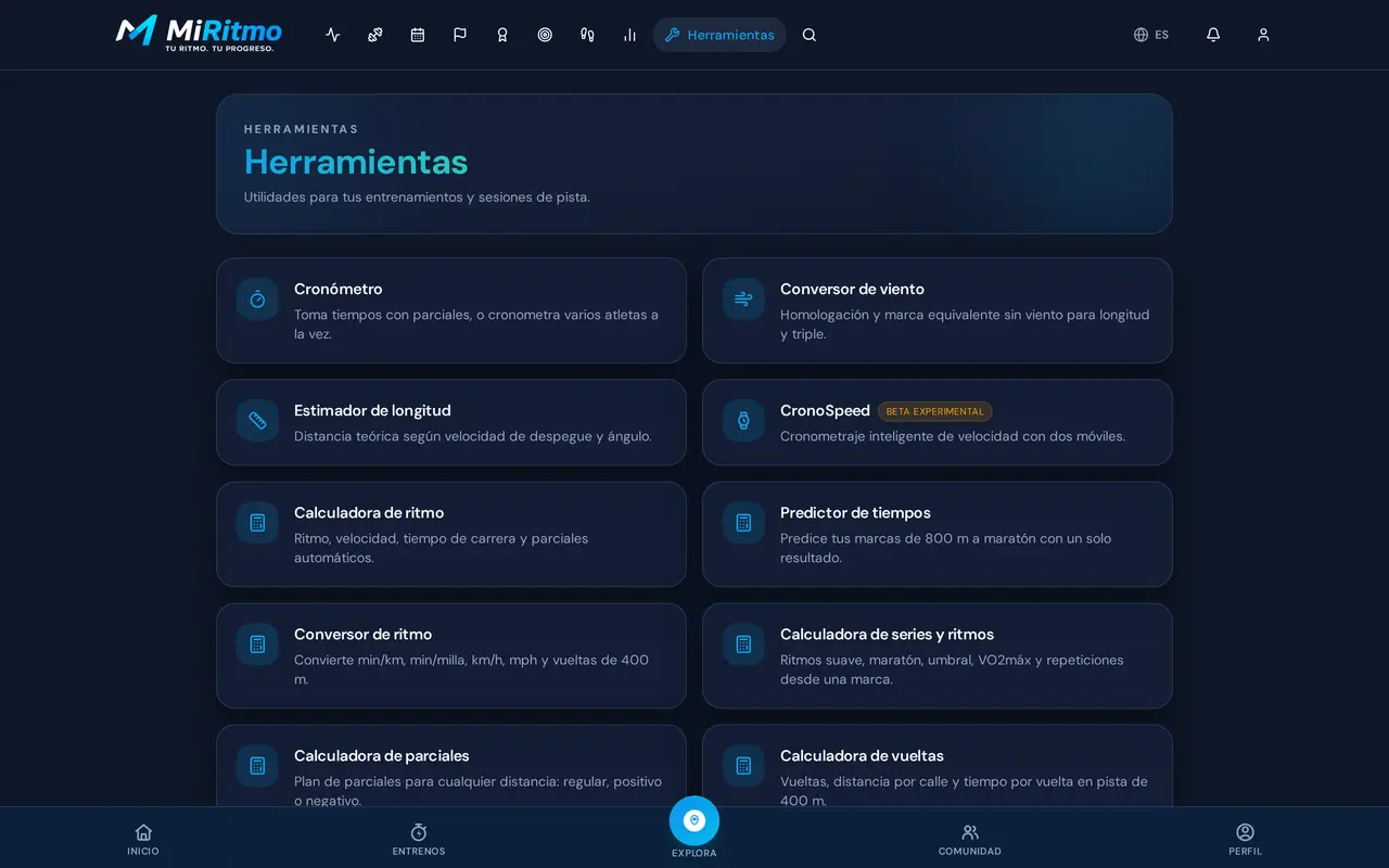 Herramientas de pista en el ordenador